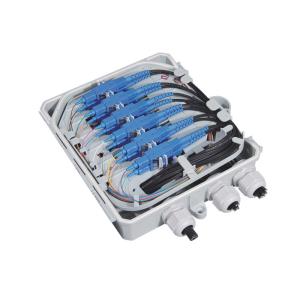 Indoor Wall Mount Fiber Optic Distribution Splitter Box 12 Cores Ip65 1 Inlet 2