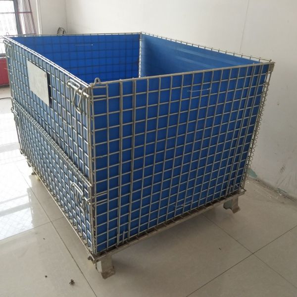 Buy Oem Galvanized Foldable Euro Bottle Wire Container 1200*1000*890 Wire Mesh Container Stackable Storage Cage at wholesale prices