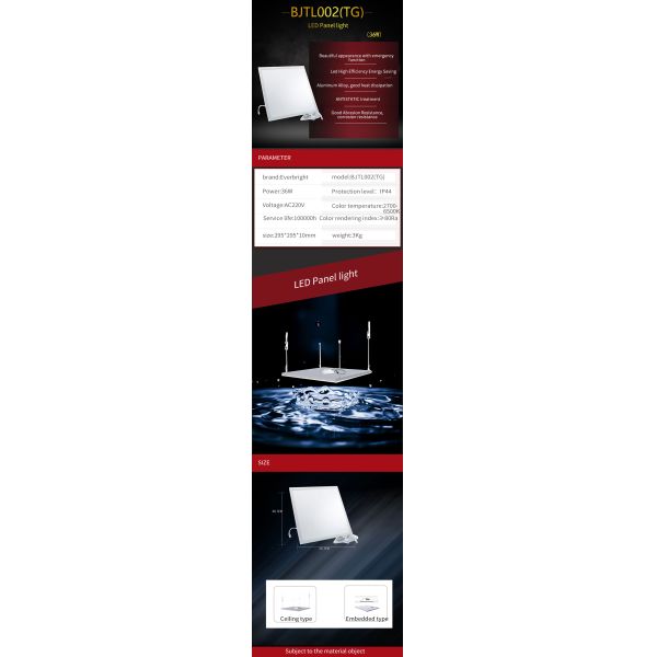 Recessed White 10V LED Indoor Ceiling Light 1200x600 Panel Dimmable