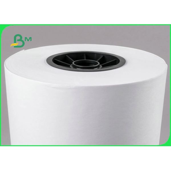 20LB 75GSM White Inkjet Bond Paper Rolls With 2 inch Cores For HP Printers