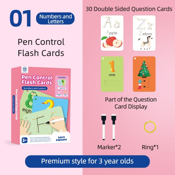 Buy Panda Juniors Math Alphabet Flash Cards With Pen Game at wholesale prices