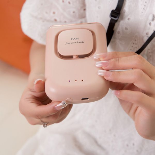 1200mAh Battery 5V Charging Voltage Type-C Charging 3 Modes Adjustable Portable Small Fan In Pink Or Blue