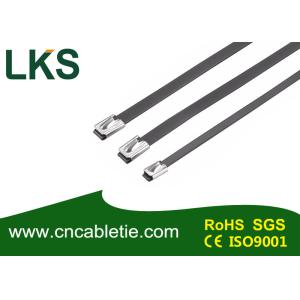 Quality Pvc coated ball-lock stainless steel cable tie. for sale