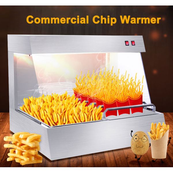 1.6KW Multifunctional Large Capacity Chip Warmer Display for Commercial Food Service