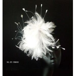 Dyed Hackle And Coque Feather Mounts , Chicken Flower Feather Headband