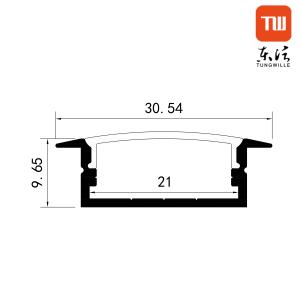 Linear Light Surface Mounted Led Aluminum Profile U Shape 23x10mm