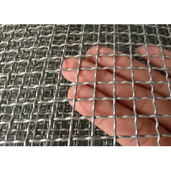 Durable 65 Mn Crimped Woven Wire Mesh , Mining Screen Mesh 1.0m Width