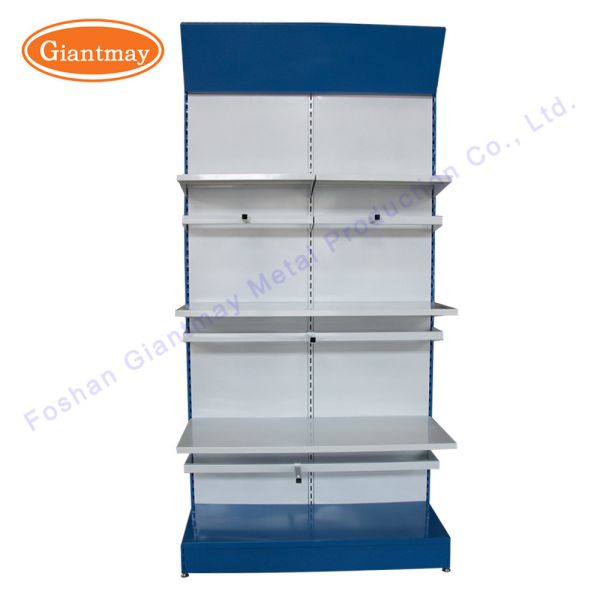 Metal Supermarket Rack 3 Tiers Retail Shop Stand Easy Assembly