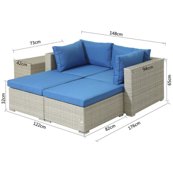 Outdoor Wicker Rattan Furniture Patio Chair Garden Table Leisure Rattan Sofa Set