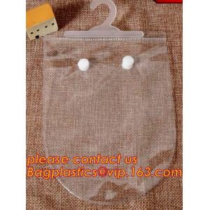 Reusable Transparent Hanger Hook Plastic Bags, biodegradable Die Cut Punch