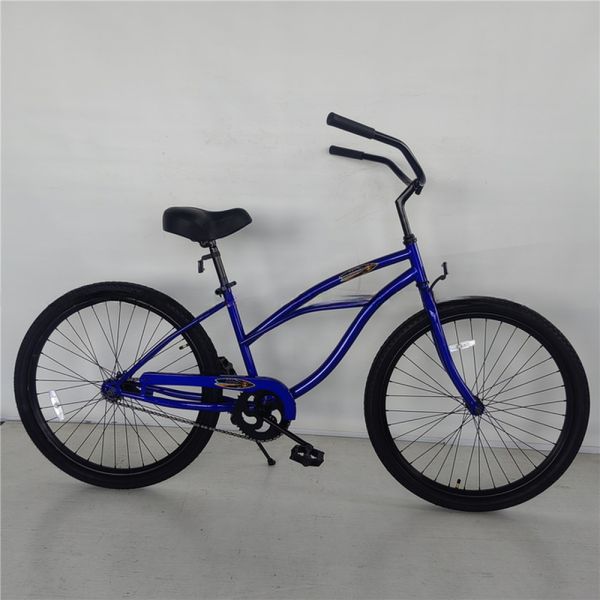 2024 Model 26" Single Gear Foot Brake Anti Rust Women's Beach Cruiser Bike Steel Fork