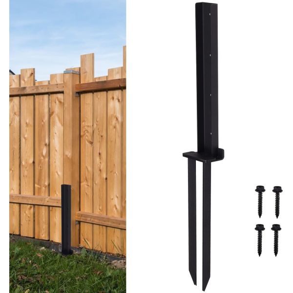 Reinforcement Fixer Anchor Ground Spike for Repairing Tilted/Broken Wood Fence