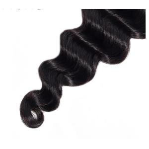 China Black 8inch 10a Loose Deep Wave Lace Closures 4x4 Frontal Lace Closure on sale