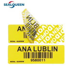 Custom Logo Tamper Evident Label Void Warranty Security Seal Label