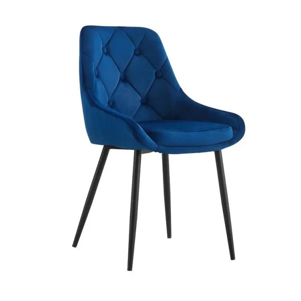 Blue Padded Velvet Dining Chairs Bedroom Velvet Upholstered Dining Room Chairs