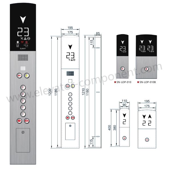 Elevator COP LOP/ Lift Electric Parts For Commercial Passenger Elevators