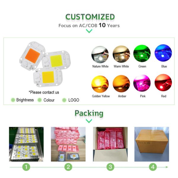 230V AC COB LED Chip High Power Garden Lighting Epistar Chip