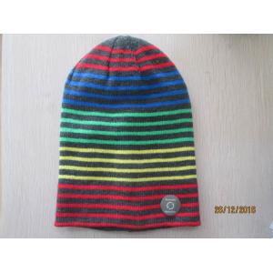 Quality Acrylic knitted hat with jacquard technology--reversible hat for sale