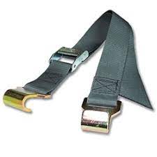 5T Black Ratchet Tie Down Straps , 2 Inch Flat Hook Ratchet Straps