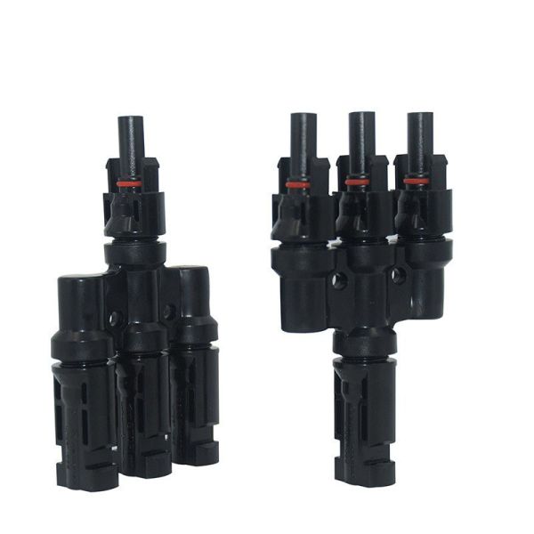 PPO PV-MDY3 ip67 1000v 30a UL94-V0 Solar Photovoltaic T-Connector