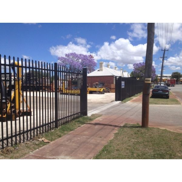 Buy Steel Spear Top Fencing garrison fence 1.8m*2.35m rail 45mm*45mm or 40mm*40mm available 4 rails HDG then coated powder at wholesale prices