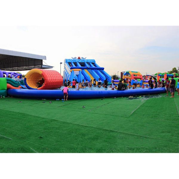 Buy Large Inflatable Water Park Equipment With 25m Diameter Swimming Pool at wholesale prices