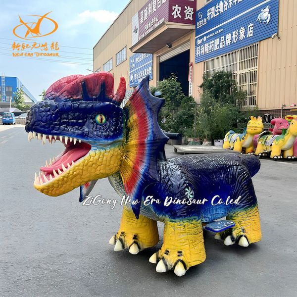 Light Effects Animatronic Dinosaur Ride 100kg Load Electric Walking Dinosaur