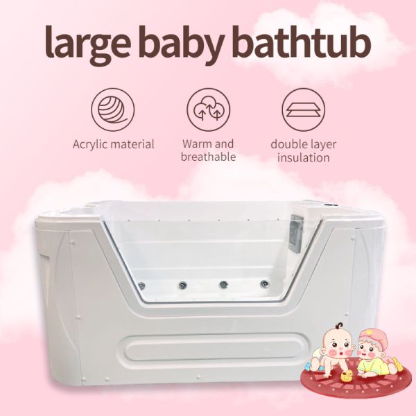 Buy Computer Control Large Baby Bath Tub Rectangular Freestanding Massage Bathtub at wholesale prices