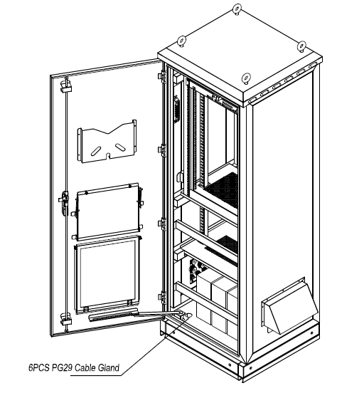 Double Wall Aluminum AL5052 Outdoor Power Cabinet / Outdoor Telecom Cabinet With SNMP Monitoring