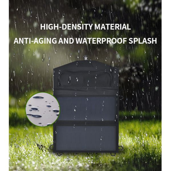 EU Warehouse A2 14W 6V Solar Energy System USB Low Power 3 Sockets Folding Portable Solar Panel For Camping