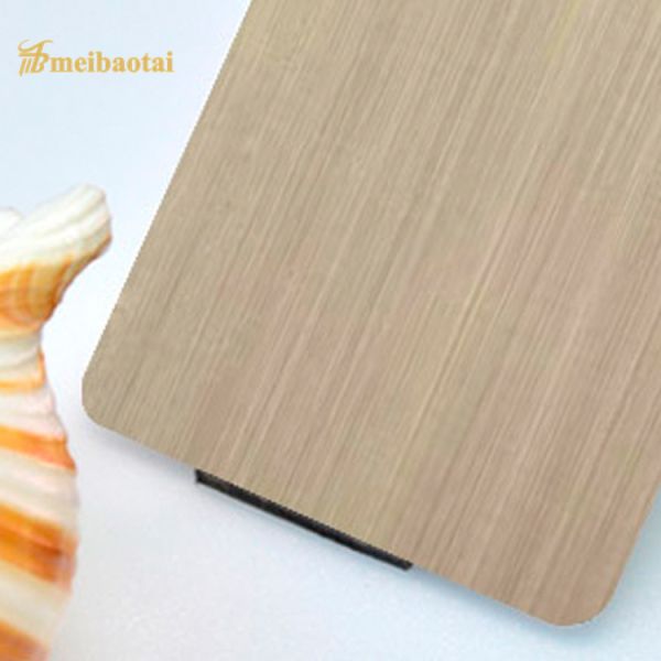Wooden Pattern 304 Stainless Steel Sheet Brushed Four Feet For Kitchen