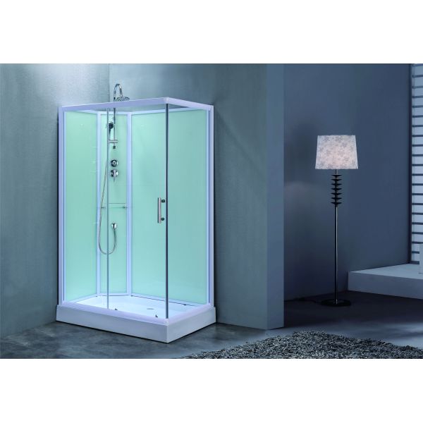 Luxurious Shower Room Tempered Glass And White Alum Profile For A High-Performance