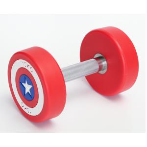 captain America dumbbells, captain America shield dumbbells, captain America
