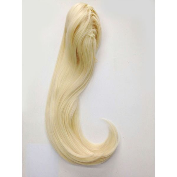 Buy Silky Straight Synthetic Hair Pieces For Ponytail Platinum Blond at wholesale prices