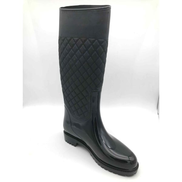 OEM Ladies Waterproof Gardening Boots Double Upper Rain Boots Quilted Matt Finish