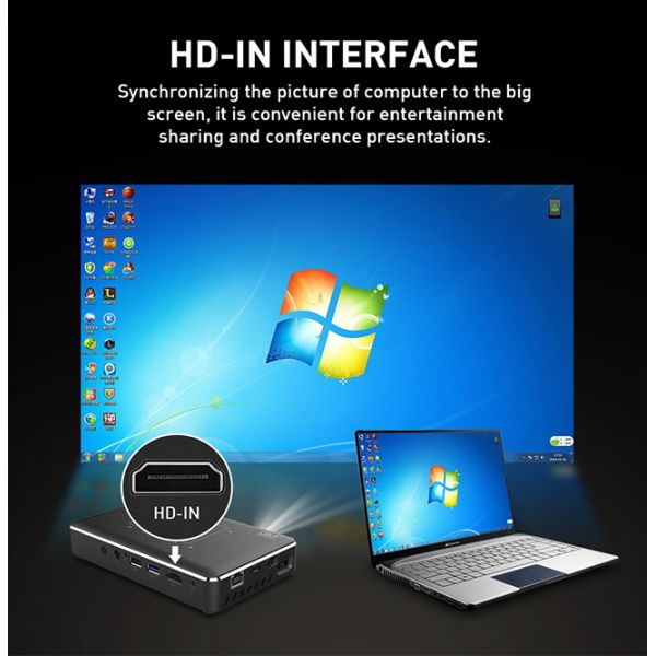 WVGA 854*480 Support 4K Smart Mini FHD LED Projector 480P 720P