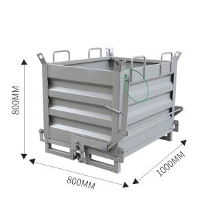 1000L/H Industrial Trash Bin Container For Bottom Drop Bot Dumping Processing