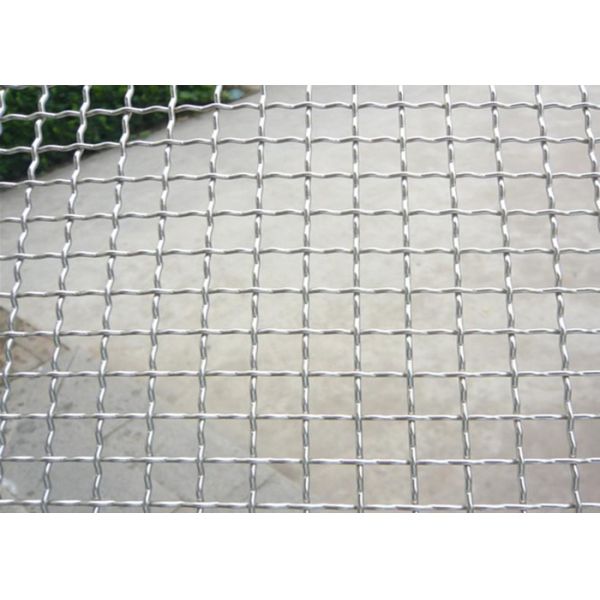 2.5MM*25MM*25MM*1.8M*30M Crimped Wire Mesh Woven Plain SS 314 Material
