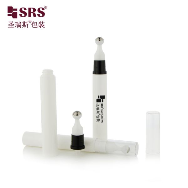 A0031 Injection Customize Color Round Airless Roll On Bottle Packaging Cosmetic Massage Eye Serum Pressing Bottles