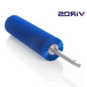 Blue PP Nylon Industrial Roller Brush For Fruit And Vegetable Cleaning ODM
