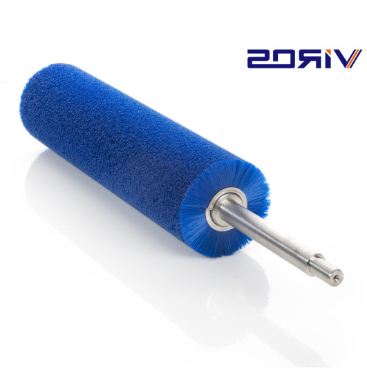 Blue PP Nylon Industrial Roller Brush For Fruit And Vegetable Cleaning ODM