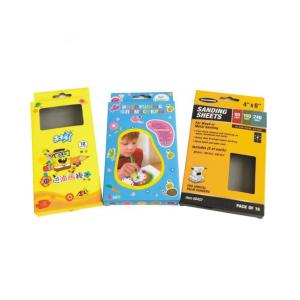 Bespoke Crayon Packaging Cardboard Toy Box Cute Appearance With Hanger