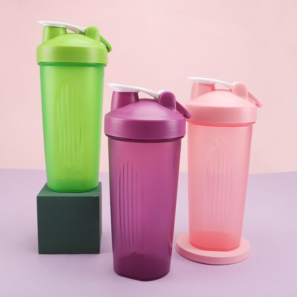 Custom Logo Mixing Water Drink Gym Blender Protein Shaker Bottle Plastic Portable Blender Shaker Bottle With Ball
