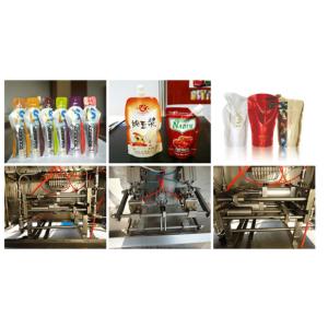 Forming bag filling and sealing machine100ml 300ml 500ml Shaped bag nozzle bag