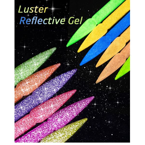 New Arrival Glow in Dark Super Shiny UV Nail Gel Polish Disco Gel Glitter for Nail Art OEM Flashing Gel Polish