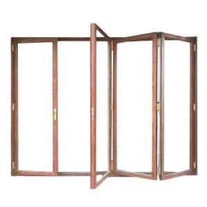 Tempered Glass Bifold Sliding Glass Doors Window Aluminum Alloy
