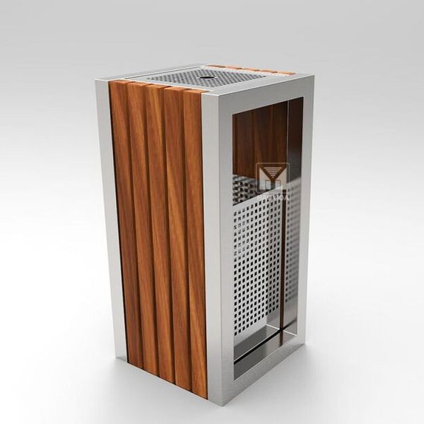 Buy H800MM 10.5gal Outdoor Patio Trash Can With Ashtray at wholesale prices