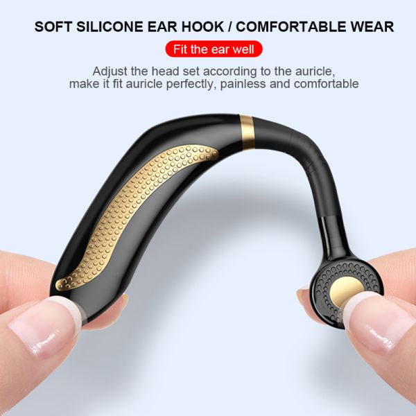 Wireless Single Car Headphones Portable Handsfree Bluetooth 5.0 Earphone 180 Rotation Earbuds Earphones Headphone with Mic