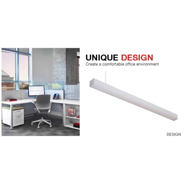 IP44 24W LED Linear Suspension Light For Restaurant