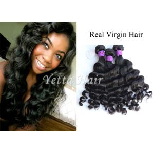 Loose Wave 100 Virgin Peruvian Hair , Real Virgin Hair Extensions No Shedding